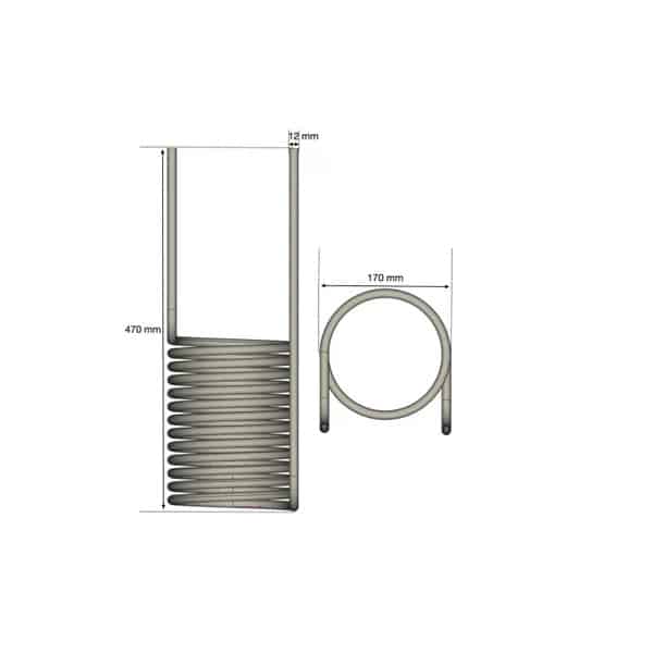 Submersible Stainless Steel Heat Exchangers 15kw sizes